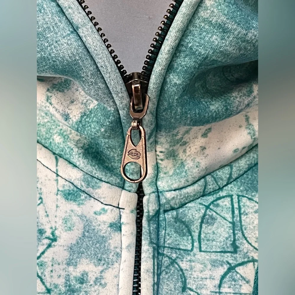 Billabong  print fleece lined hoodie M